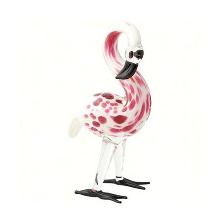 LS ARTS INC LS Arts MA-071 Milano Art Glass Animals-Flamingo MA-071